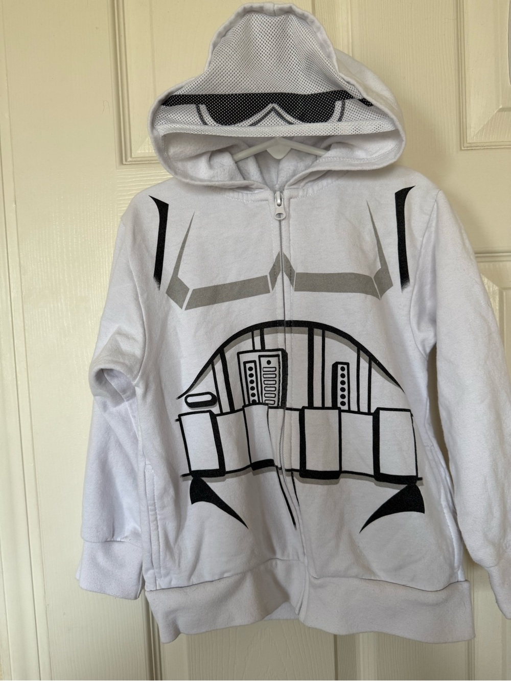White Hooded Kids Stormtrooper Zip Hoodie